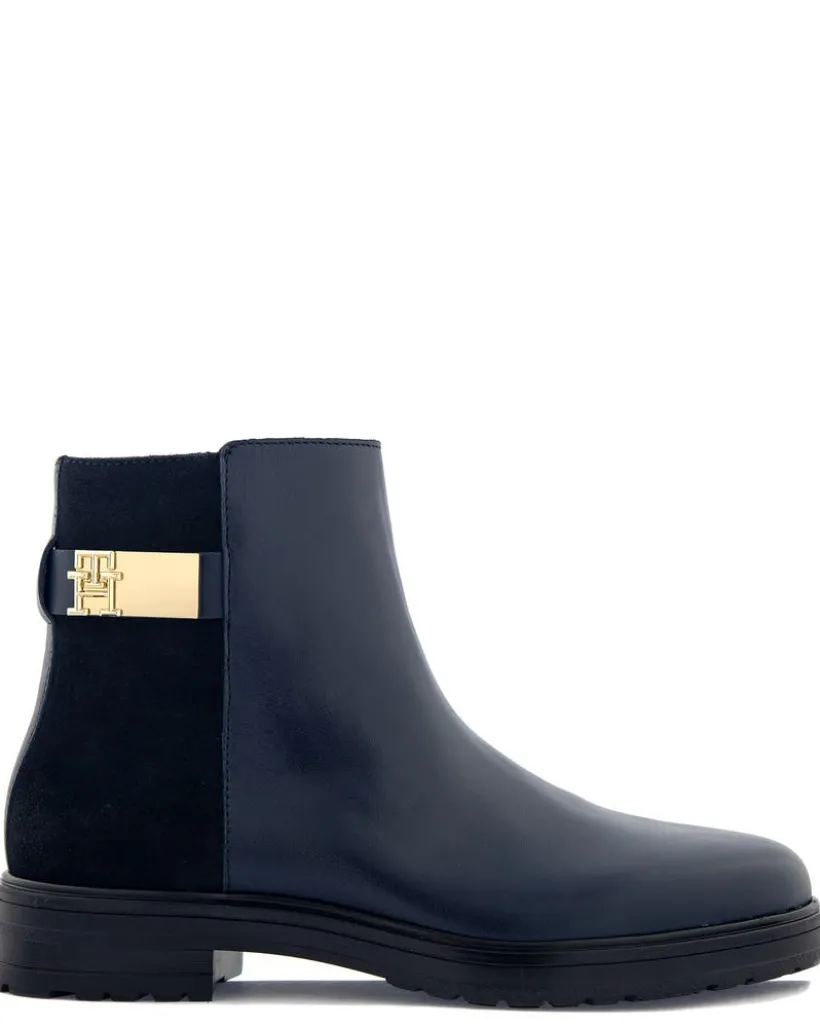 Tommy Hilfiger Logo leather mix chelsea