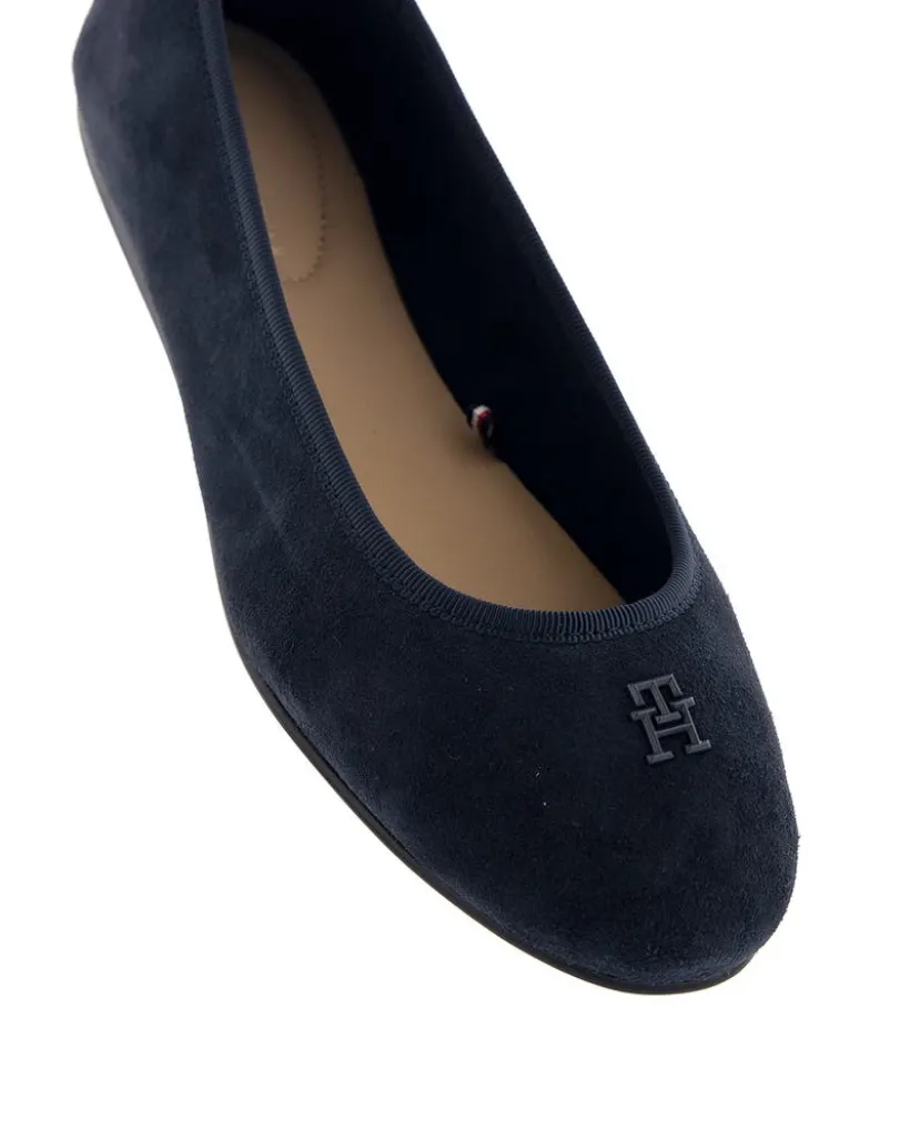 Tommy Hilfiger TH Hardware Suede Ballerina